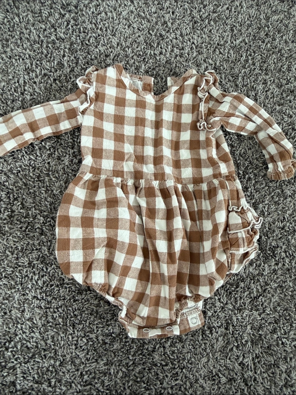 Caden Lane Gingham Bubble Romper